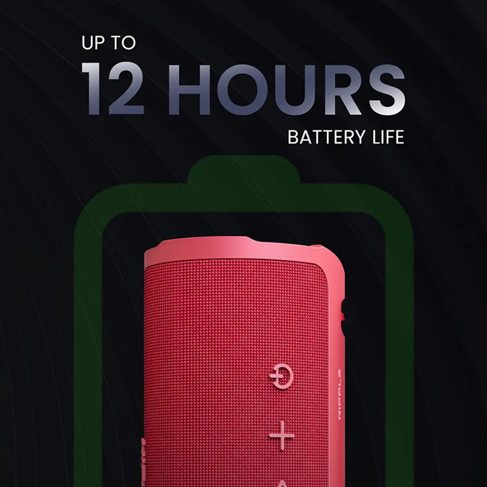 Picture of HiFuture Ripple Wireless Portable Bluetooth Outdoor Speaker with IPX7 Waterproof 30W Deep Bass 12 Hours Playtime - Black