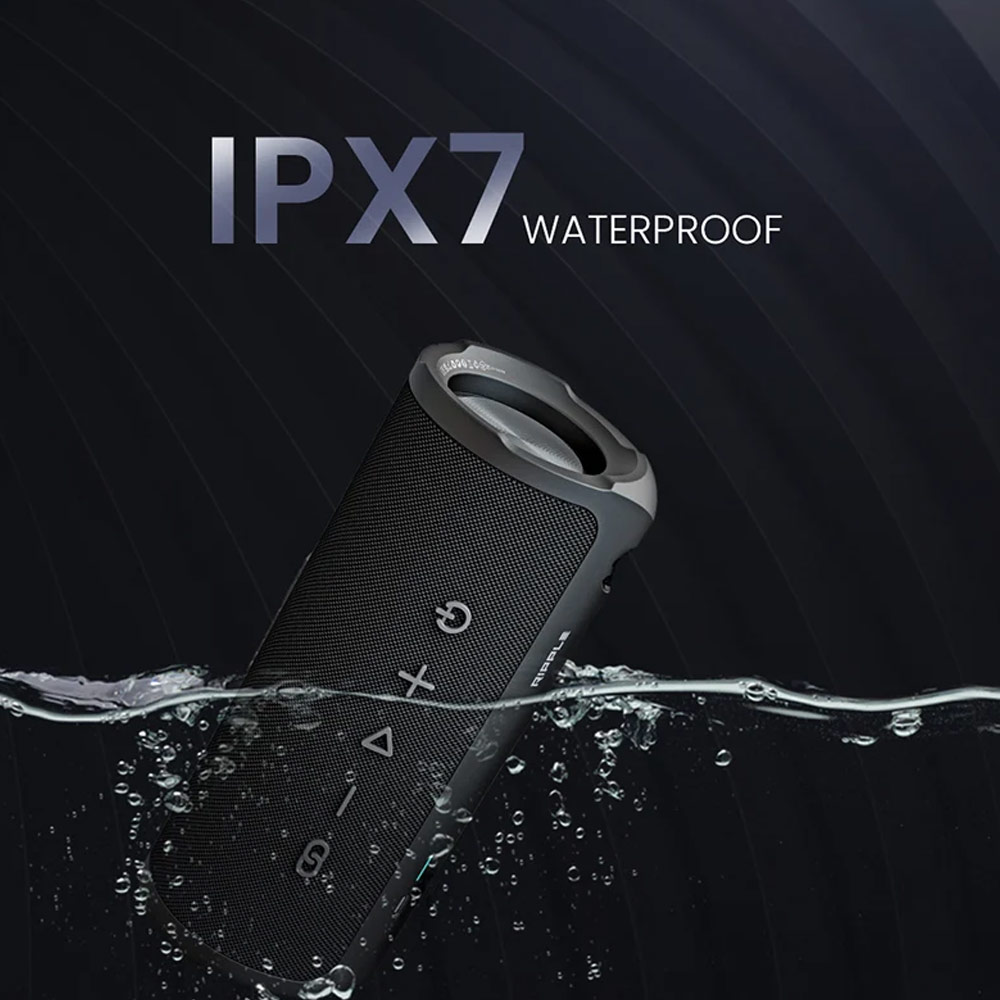 Picture of HiFuture Ripple Wireless Portable Bluetooth Outdoor Speaker with IPX7 Waterproof 30W Deep Bass 12 Hours Playtime - Black