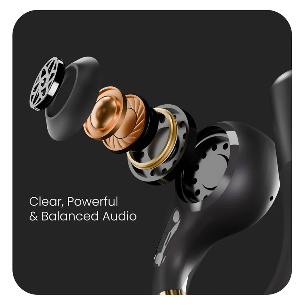 Picture of HiFuture VibeMate Premium Bluetooth 5.4 Comfort Open Ear Headphones Waterproof with ENC Noise Cancellation (Black)