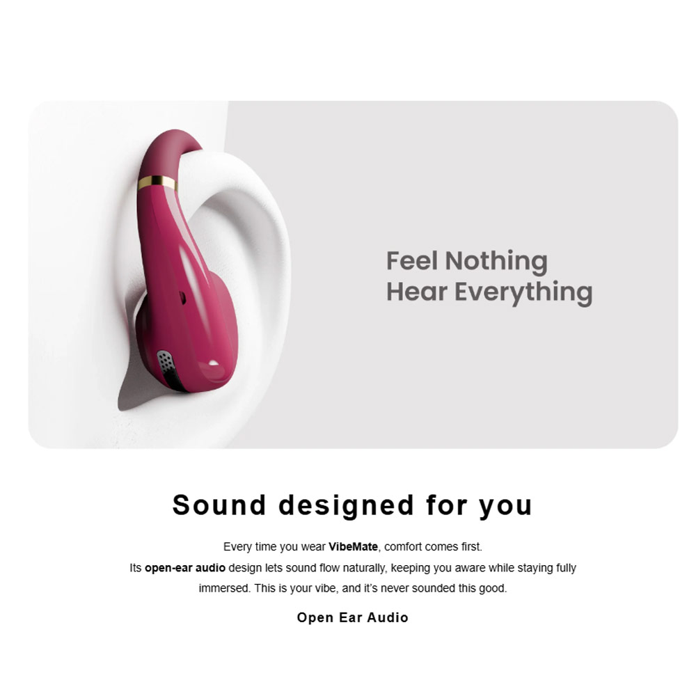 Picture of HiFuture VibeMate Premium Bluetooth 5.4 Comfort Open Ear Headphones Waterproof with ENC Noise Cancellation (Black)