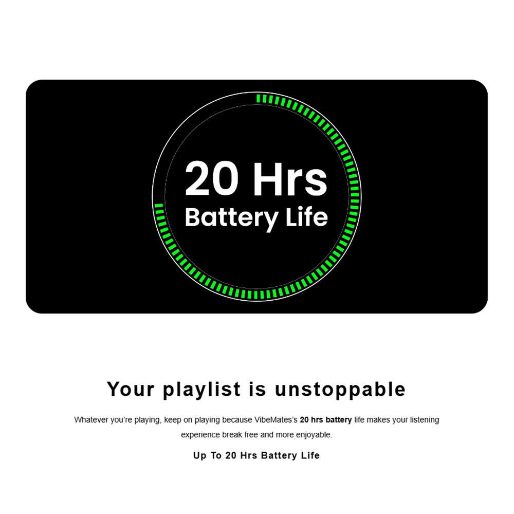 Picture of HiFuture VibeMate Premium Bluetooth 5.4 Comfort Open Ear Headphones Waterproof with ENC Noise Cancellation (Black)