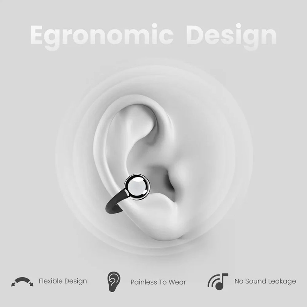 Picture of HiFuture Flexclip Bluetooth 5.4 Comfort Open Ear Headphones Waterproof with ENC Noise Cancellation (Champagne Gold)