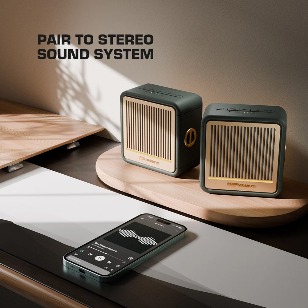 Picture of HiFuture Passion S 10W Portable Bluetooth Wireless Speaker with RGB Light - Black