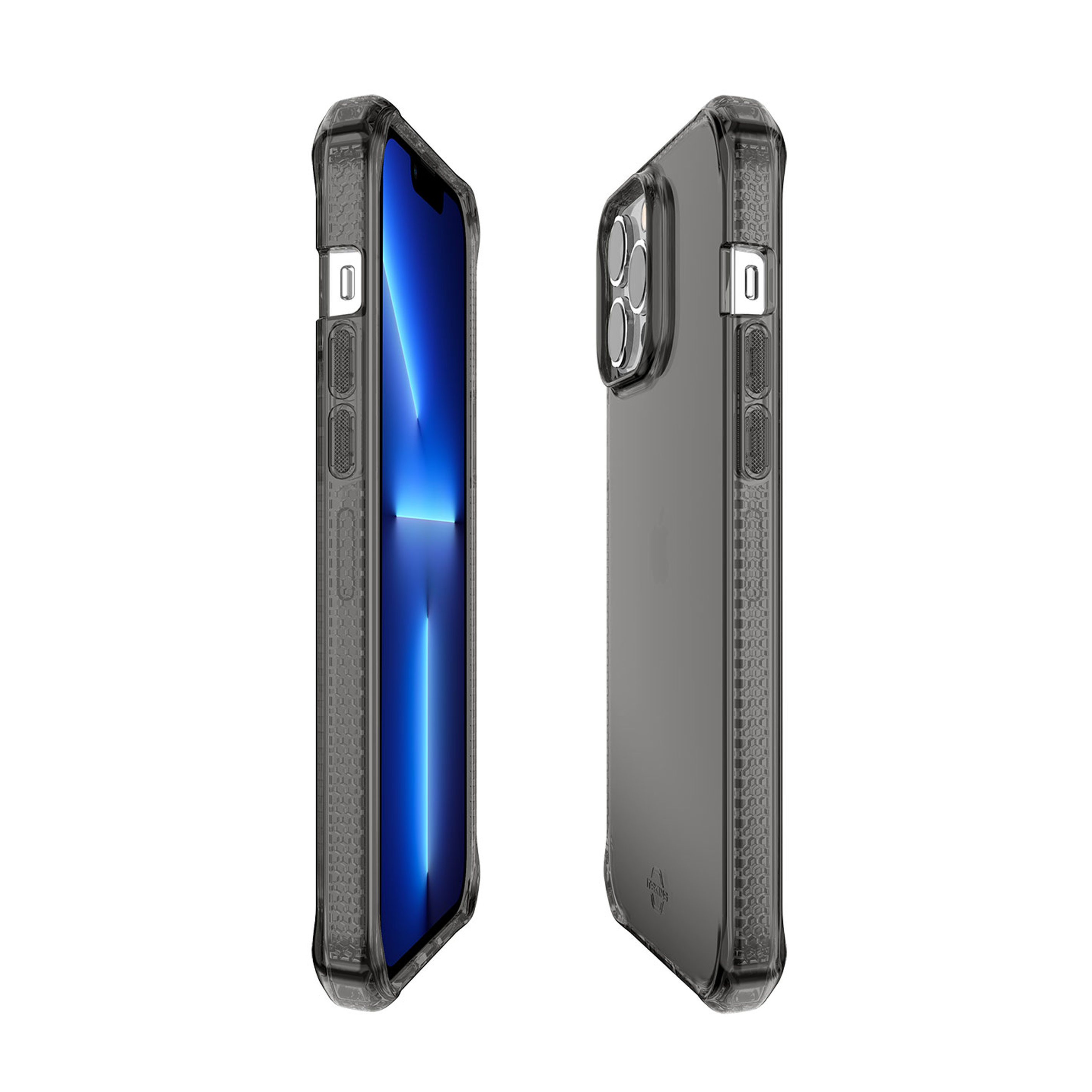 Picture of Apple iPhone 13 Pro 6.1 Case | ITSKINS SPECTRUM CLEAR ANTIMICROBIAL Certified Antishock Protection Case for iPhone 13 Pro 6.1 (Smoke)