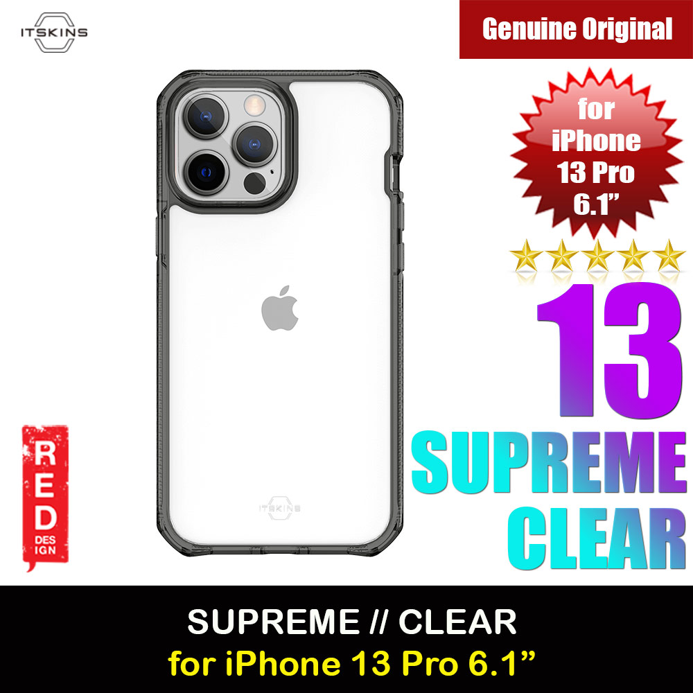 ITSKINS Supreme Clear Case for iPhone 13 Pro Max - Light Blue and