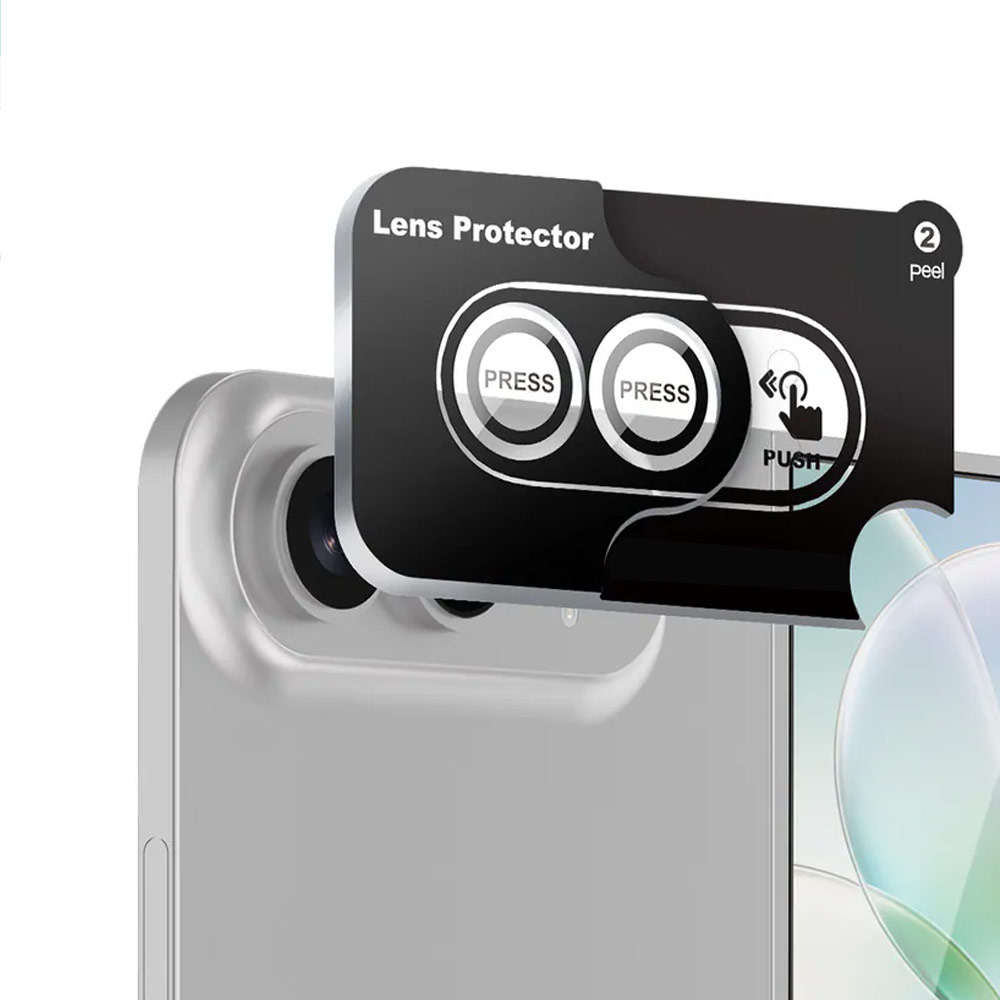 Picture of Apple iPhone 18 Pro  | JTLEGEND Titanguard Full Cover Camera Lens Protector Glossy for iPhone Duo (with Quick Install Board)  - Clear