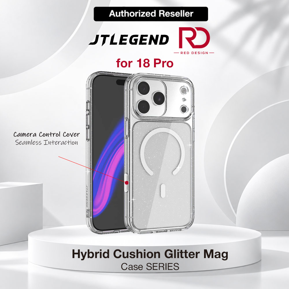 Picture of Apple iPhone 18 Pro Case | JTLEGEND Hybrid Cusion Glitter Mag Case for iPhone 18 Pro - Crystal