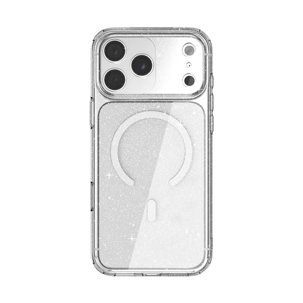 Picture of Apple iPhone 18 Pro Case | JTLEGEND Hybrid Cusion Glitter Mag Case for iPhone 18 Pro - Crystal