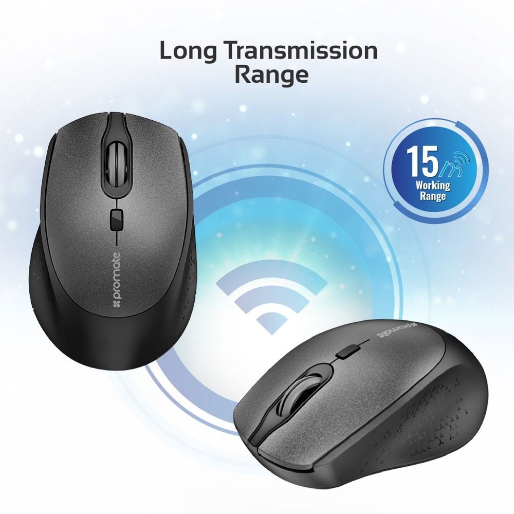 Picture of Promate Wireless Mouse Lightweight 2.4Ghz Wireless Optical Mouse with USB Nano Receiver for PC Laptop Tablet Mac Clix-5