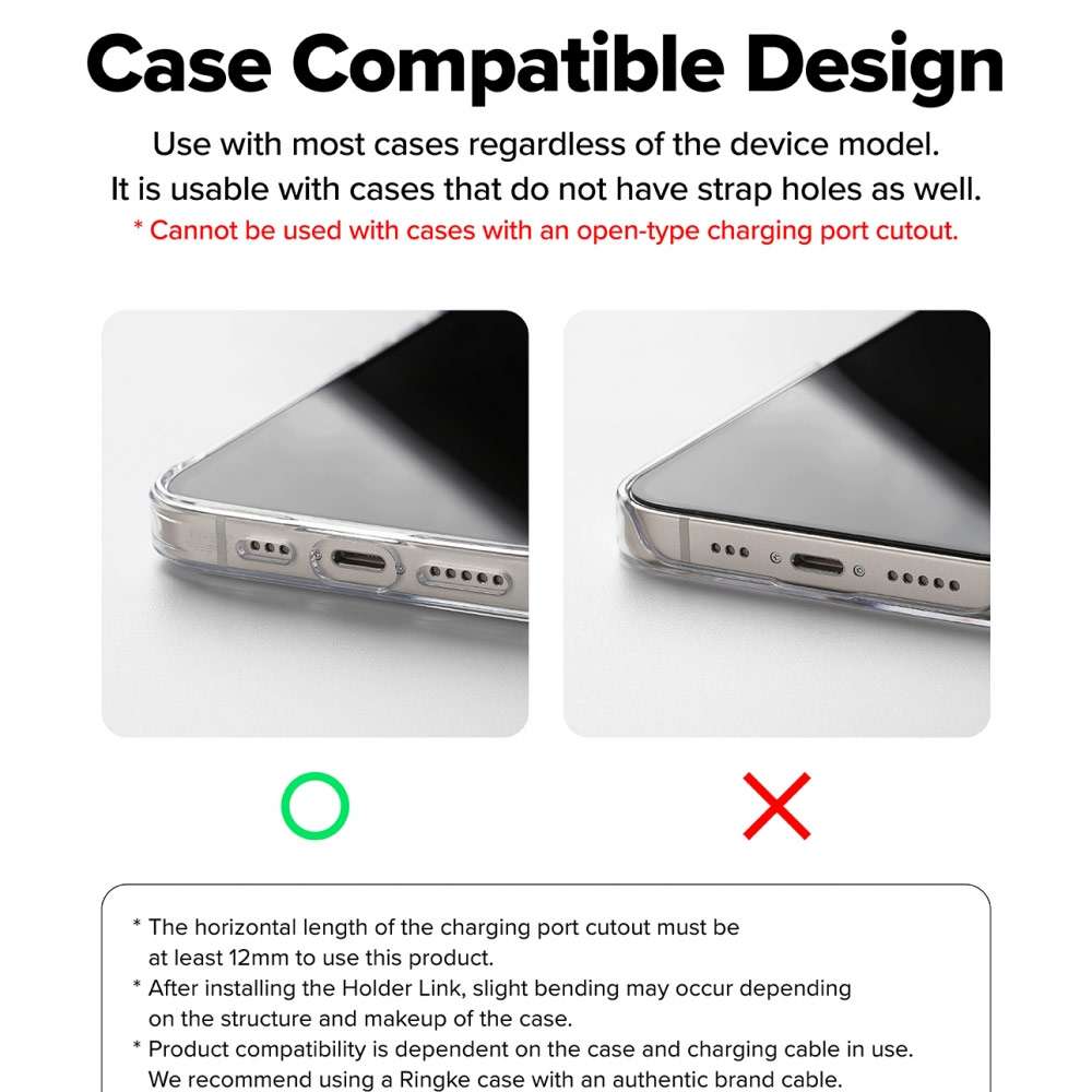 Picture of Ringke Eye Catching Holder Link & Puffer Hand Strap for Phone case (Floral Pink)