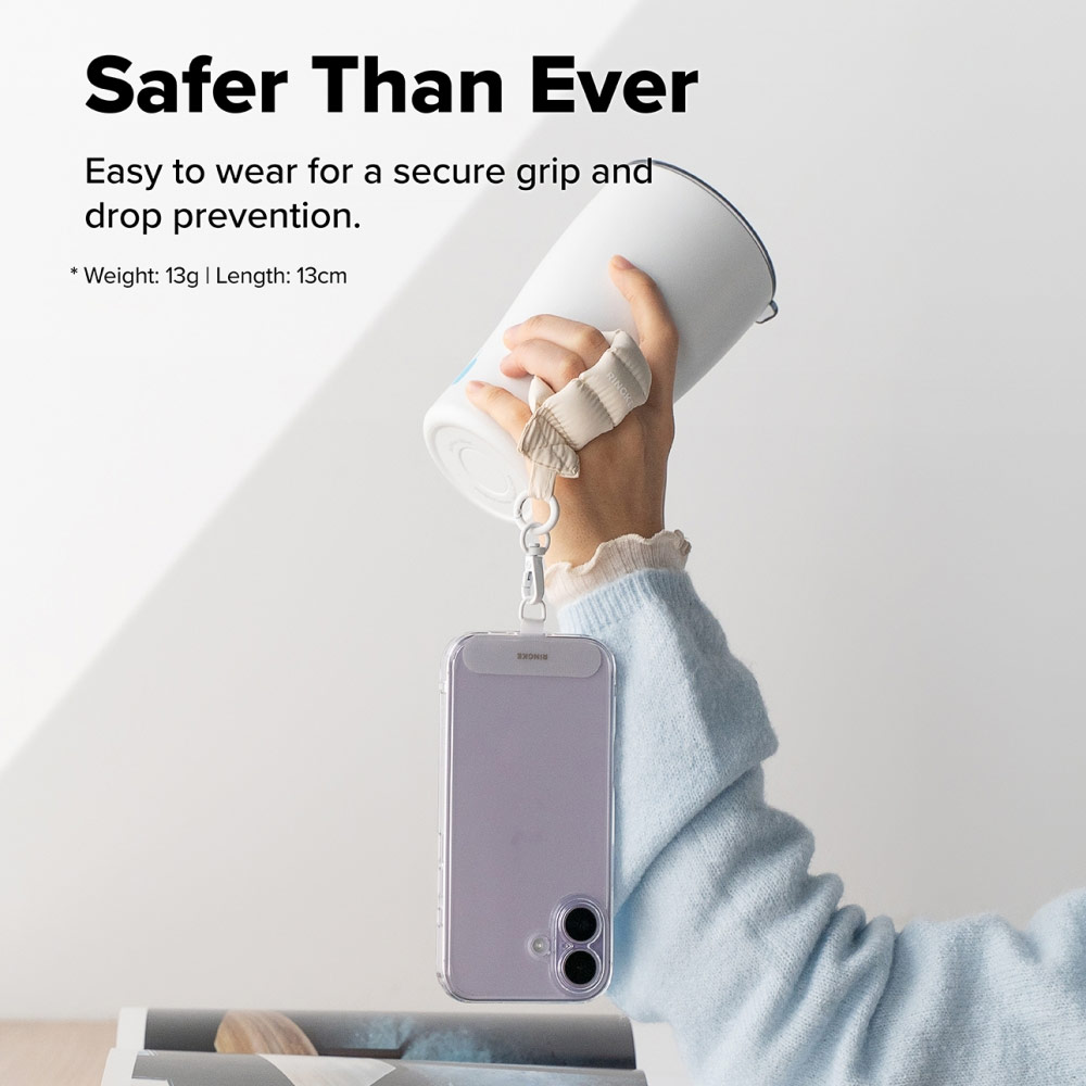 Picture of Ringke Eye Catching Holder Link & Puffer Finger Strap for Phone case (Floral Pink)