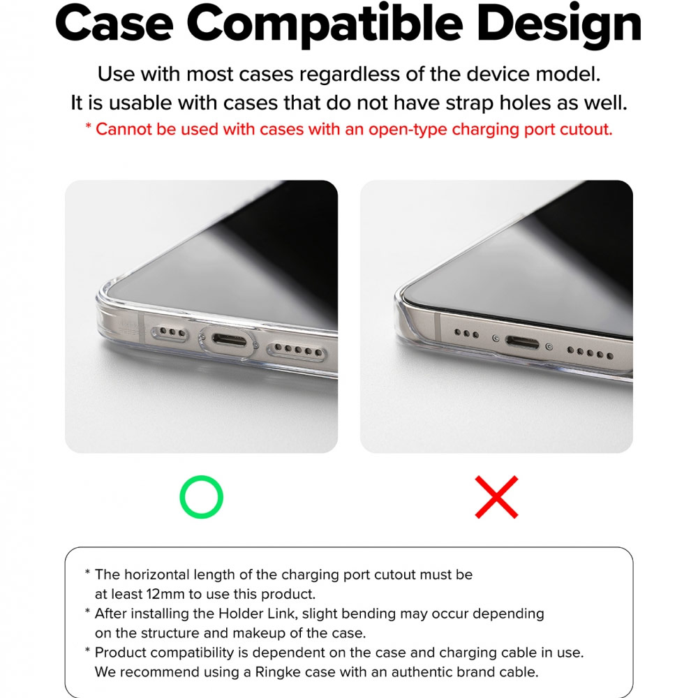 Picture of Ringke Eye Catching Holder Link & Puffer Finger Strap for Phone case (Floral Pink)