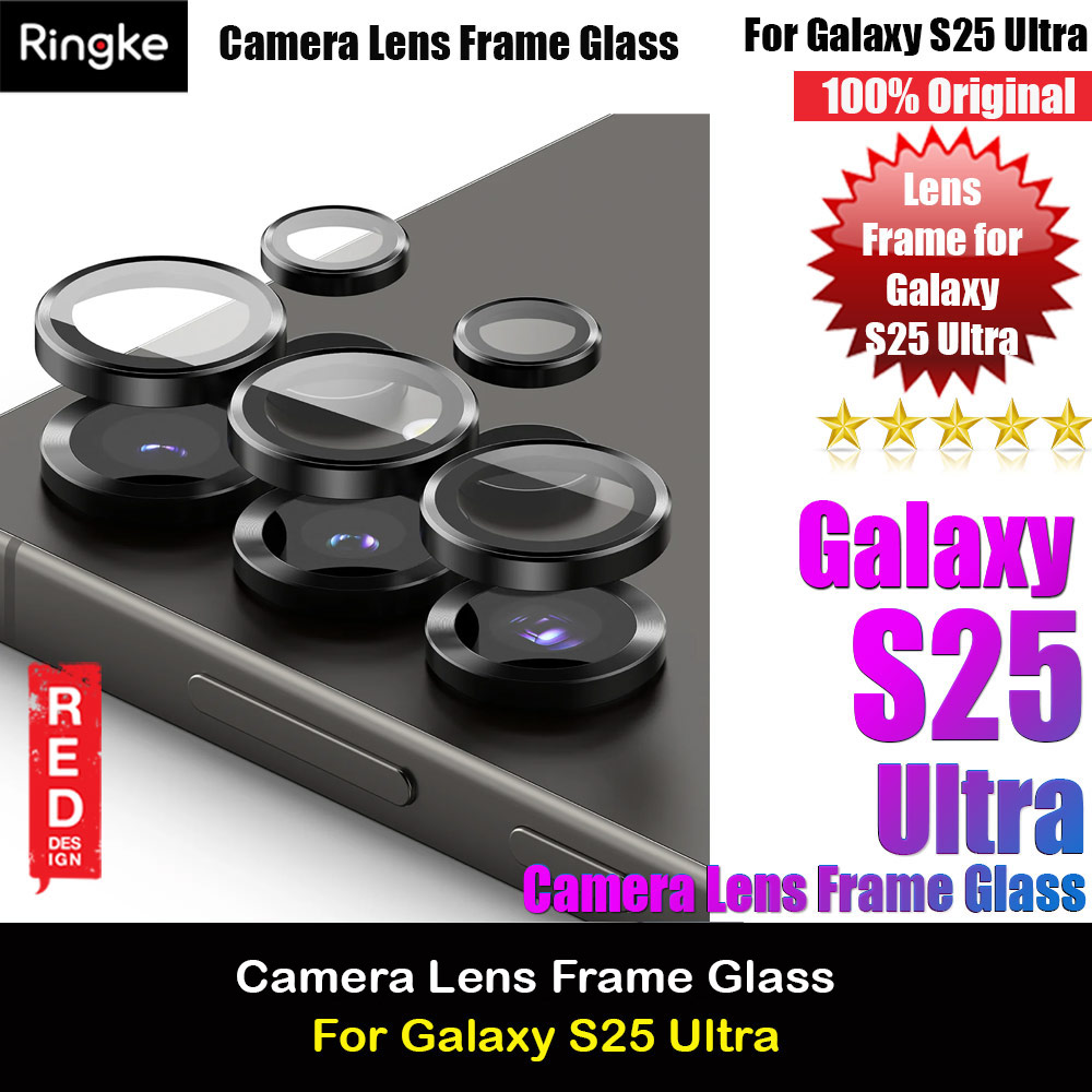 Picture of Ringke Camera Lens Frame Glass Protector with Easy Installation for Samsung Galaxy S25 Ultra (Black) Samsung Galaxy S25 Ultra- Samsung Galaxy S25 Ultra Cases, Samsung Galaxy S25 Ultra Covers, iPad Cases and a wide selection of Samsung Galaxy S25 Ultra Accessories in Malaysia, Sabah, Sarawak and Singapore 