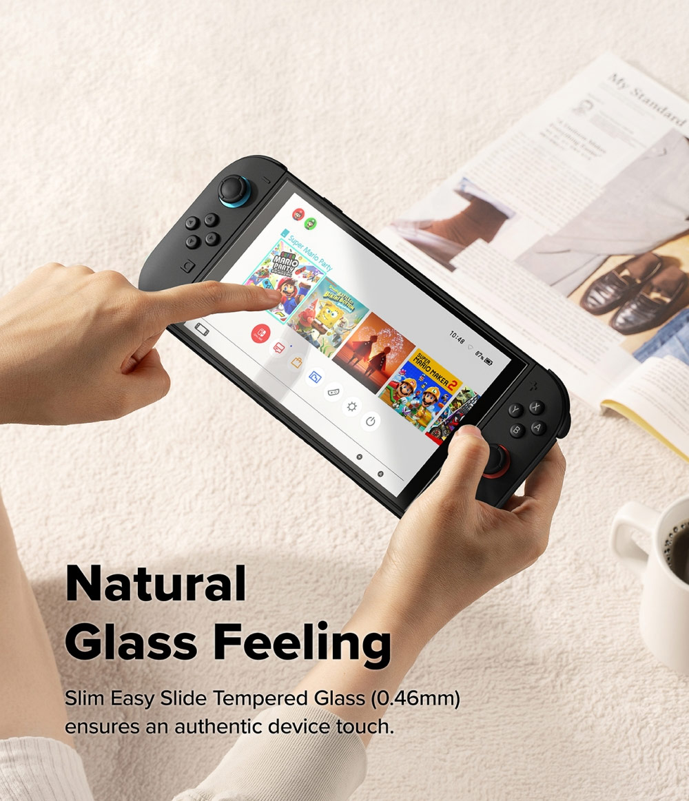 Picture of Samsung Galaxy Z Fold 7  | Ringke Easy Slide Tempered Glass Nintendo Switch 2 (2 Pack)