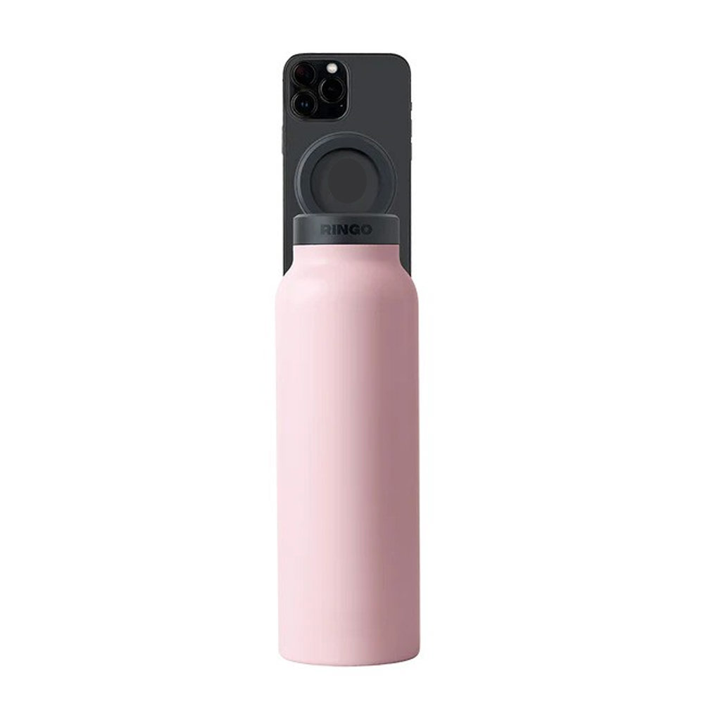 Picture of Ringo Stainless Steel Water Bottle with Magnetic Magsafe Compatible Lid 24oz 700 ml BPA Free (Pink)