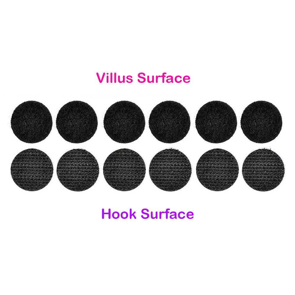 Picture of Round Double Side Sticker Self Adhesive Fastener Tape Hook Loop Nylon Table Chair Feet With Glue Disks Magic Adhesive for Smartphone Controller Diameter 3cm 6 Pairs