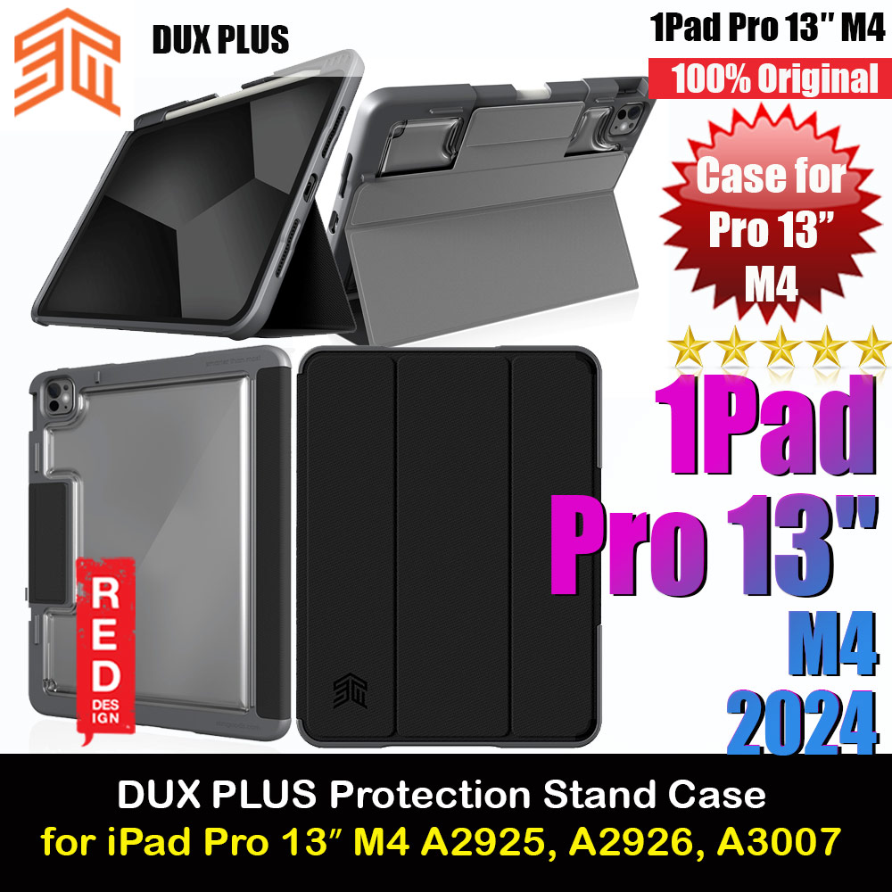 Picture of STM Dux Plus Protection Flip Stand Case for iPad Pro 13 M4 2024 (Black) Apple iPad Pro 13 M4 2024- Apple iPad Pro 13 M4 2024 Cases, Apple iPad Pro 13 M4 2024 Covers, iPad Cases and a wide selection of Apple iPad Pro 13 M4 2024 Accessories in Malaysia, Sabah, Sarawak and Singapore 