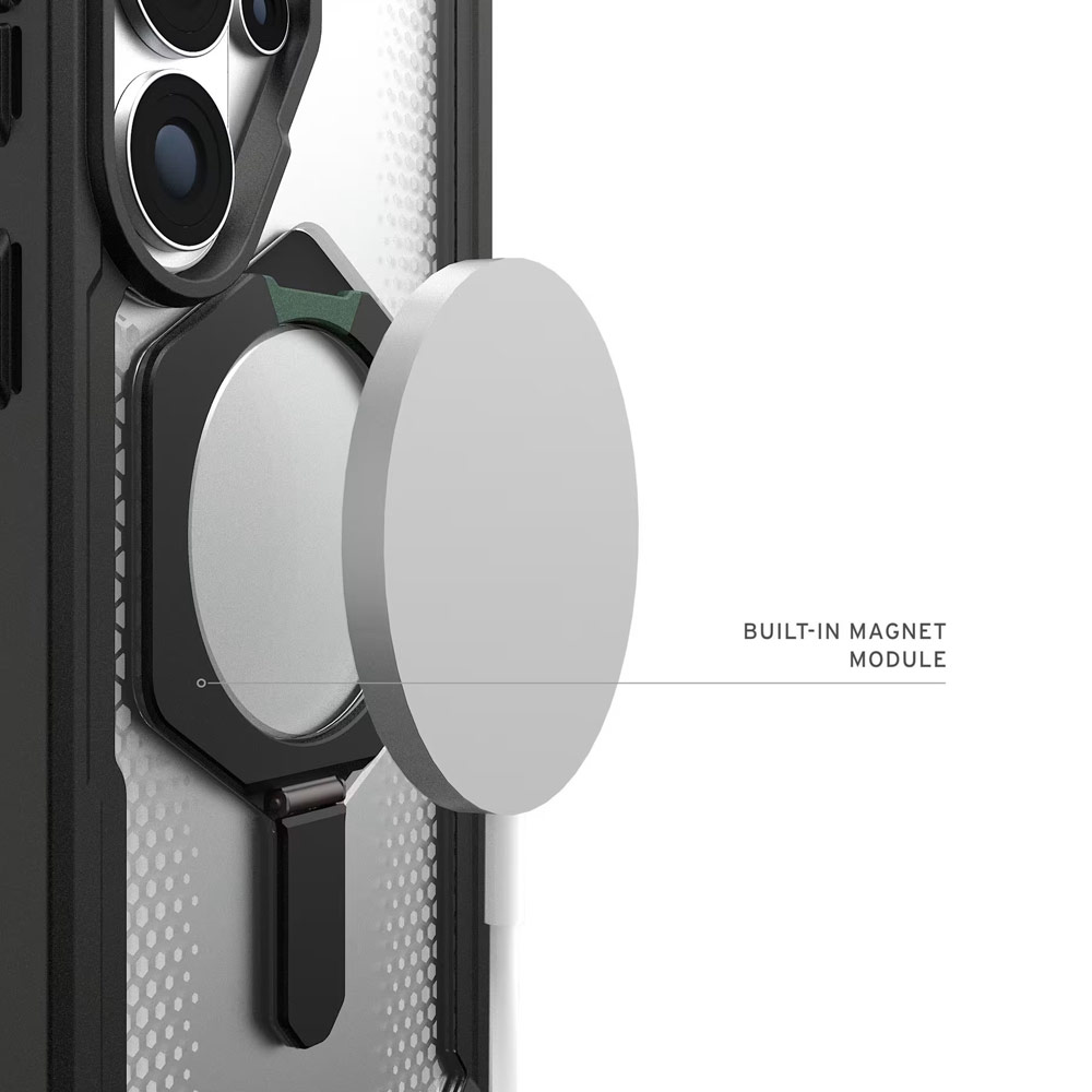 Picture of Samsung Galaxy S26 Ultra Case | UAG Plasma XTE Galaxy S26 Ultra Kickstand Drop Protection Case Case with Magnetic Charging Compatible (Black Clear)