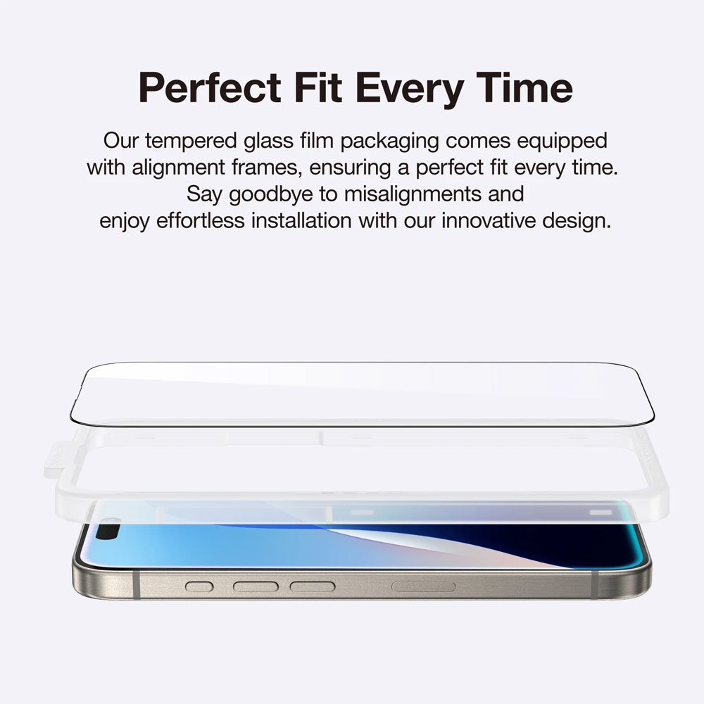 Picture of Apple iPhone 16 6.1  | Amazingthing Radix Supreme Fully Covered Tempered Glass for iPhone 16 6.1 (Ultra Clear)