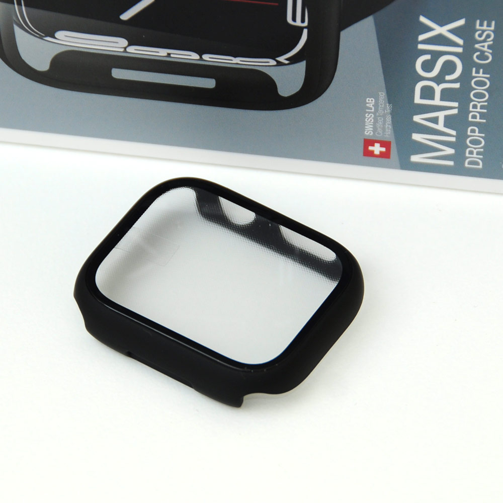 Picture of Apple Watch 41mm Case | Amazingthing Marsix Hybrid Series Case with High Sensitivity Touch 9H Tempered Glass for Apple Watch 41mm (Black)