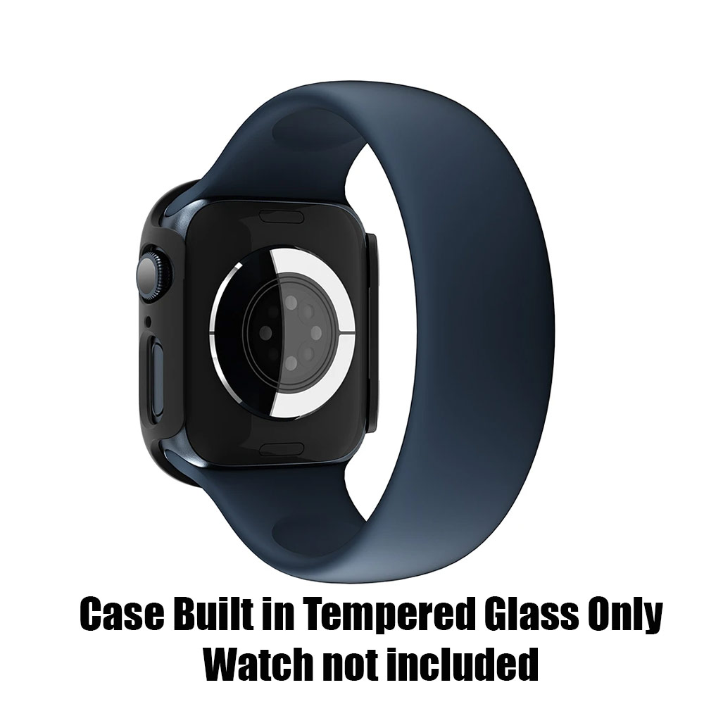 Picture of Apple Watch 41mm Case | Amazingthing Marsix Hybrid Series Case with High Sensitivity Touch 9H Tempered Glass for Apple Watch 41mm (Black)