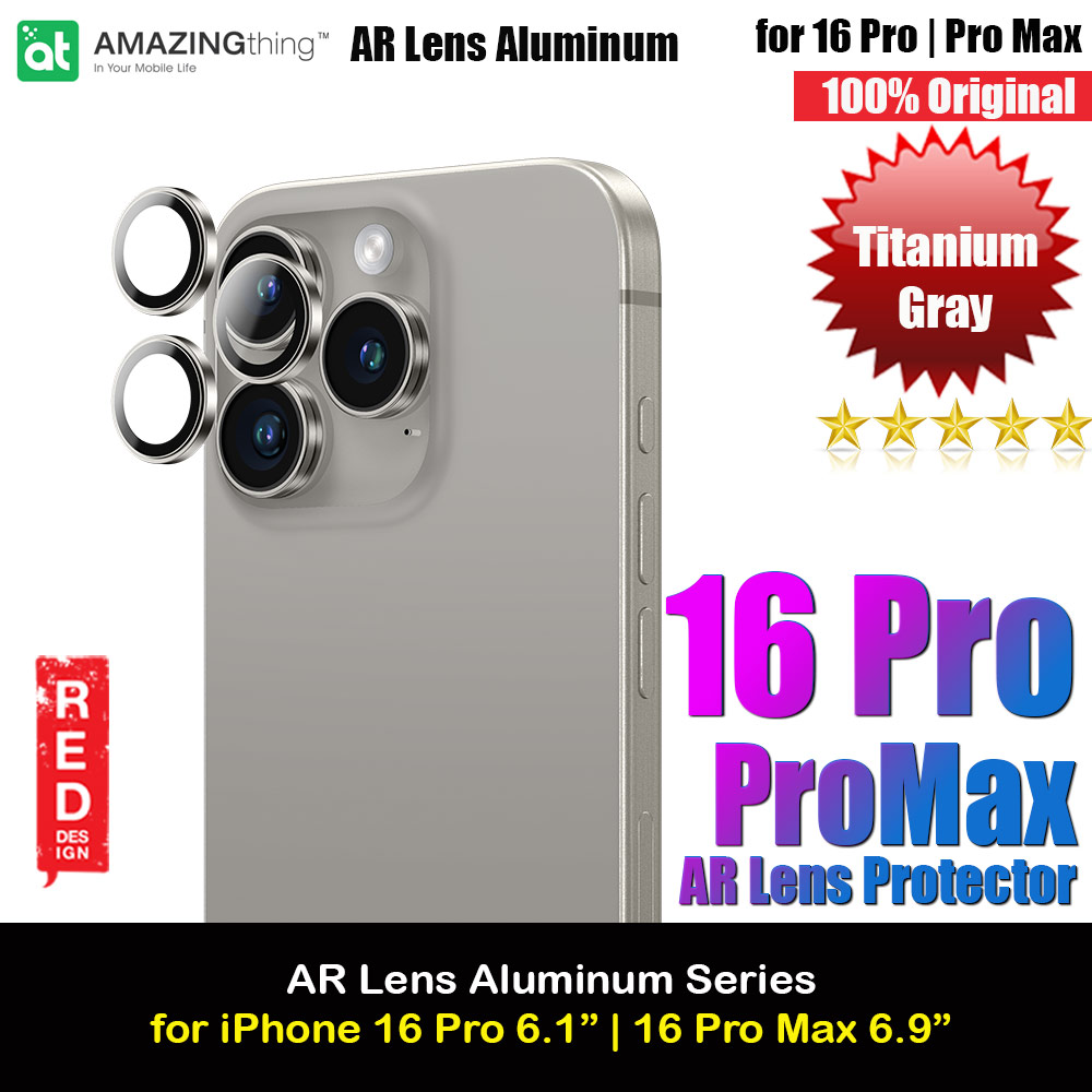 Picture of Amazingthing Supreme AR Camera Lens Glass Aluminum Frame Defender Tempered Glass Protector for iPhone 16 Pro 6.3 iPhone 16 Pro Max 6.9 (3PCS Titanium Grey) Apple iPhone 16 Pro 6.3- Apple iPhone 16 Pro 6.3 Cases, Apple iPhone 16 Pro 6.3 Covers, iPad Cases and a wide selection of Apple iPhone 16 Pro 6.3 Accessories in Malaysia, Sabah, Sarawak and Singapore 