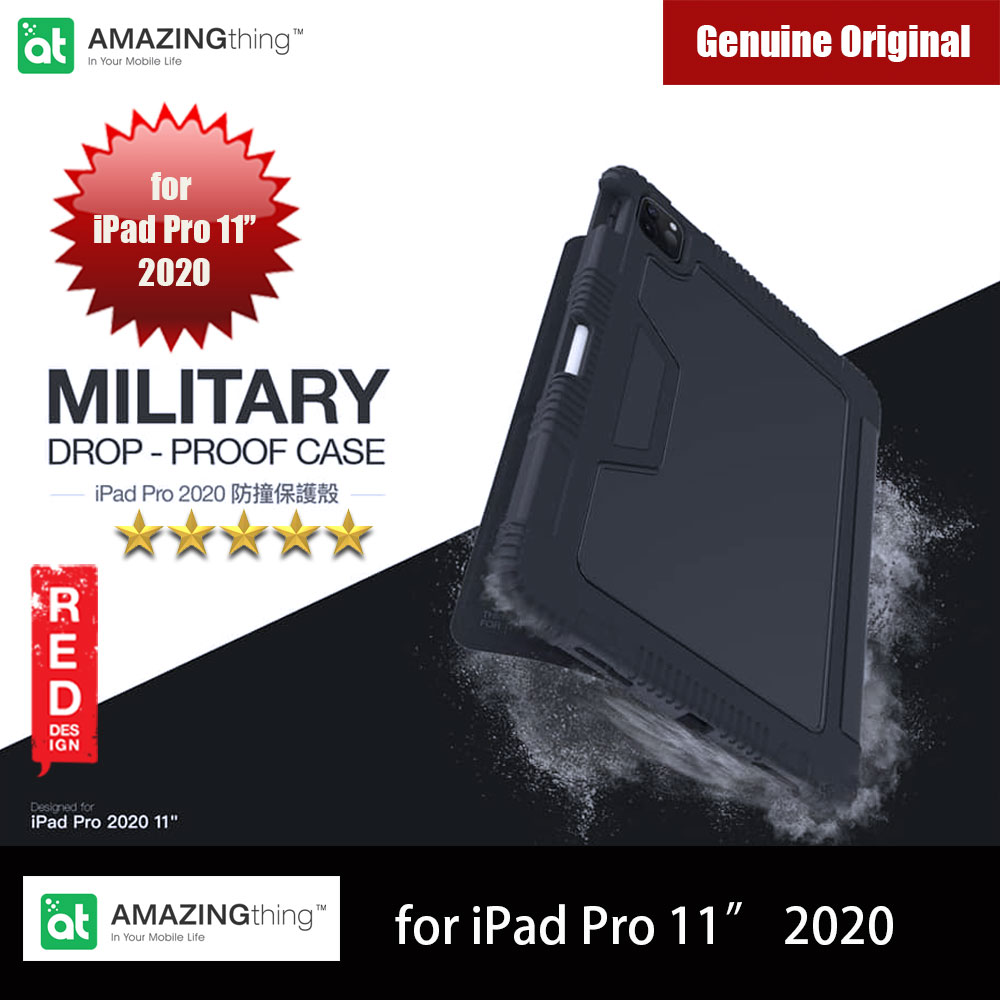 Picture of AMAZINGthing MiL Drop proof Folio Flip Case For Apple iPad Pro 11 2020 (Black) Apple iPad Pro 11 2nd gen 2020- Apple iPad Pro 11 2nd gen 2020 Cases, Apple iPad Pro 11 2nd gen 2020 Covers, iPad Cases and a wide selection of Apple iPad Pro 11 2nd gen 2020 Accessories in Malaysia, Sabah, Sarawak and Singapore 