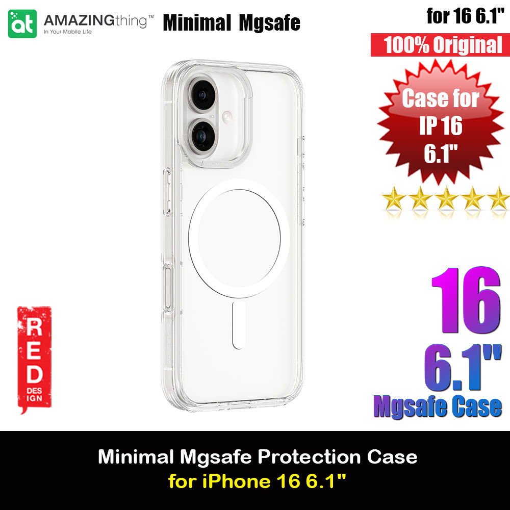 Picture of Amazingthing Minimal Magsafe Compatible Drop Proof Case for iPhone 16 6.1 (Clear) Apple iPhone 16 6.1- Apple iPhone 16 6.1 Cases, Apple iPhone 16 6.1 Covers, iPad Cases and a wide selection of Apple iPhone 16 6.1 Accessories in Malaysia, Sabah, Sarawak and Singapore 