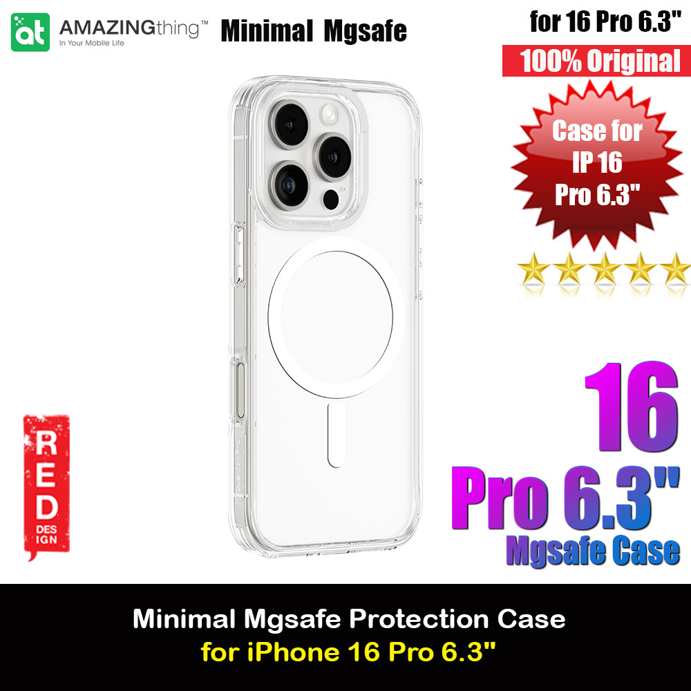 Picture of Amazingthing Minimal Magsafe Compatible Drop Proof Case for iPhone 16 Pro 6.3 (Clear) Apple iPhone 16 Pro 6.3- Apple iPhone 16 Pro 6.3 Cases, Apple iPhone 16 Pro 6.3 Covers, iPad Cases and a wide selection of Apple iPhone 16 Pro 6.3 Accessories in Malaysia, Sabah, Sarawak and Singapore 