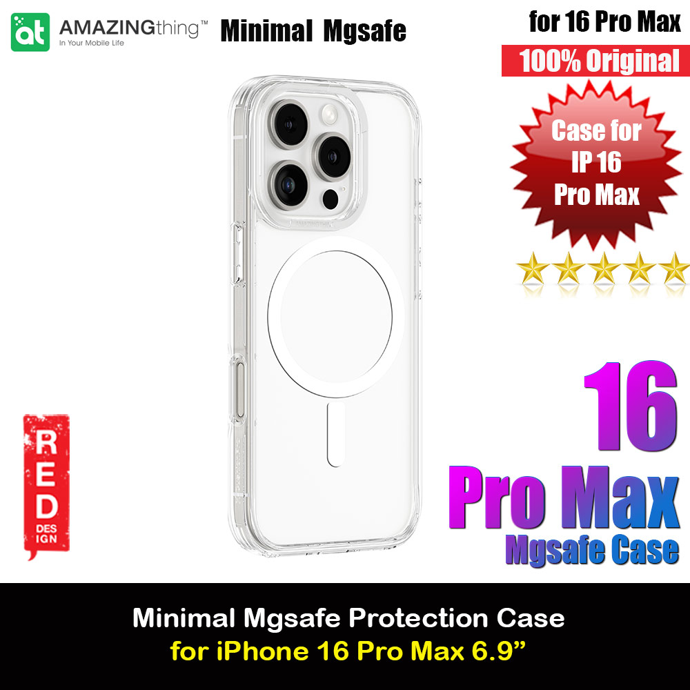 Picture of Amazingthing Minimal Magsafe Compatible Drop Proof Case for iPhone 16 Pro Max 6.9 (Clear) Apple iPhone 16 Pro Max 6.9- Apple iPhone 16 Pro Max 6.9 Cases, Apple iPhone 16 Pro Max 6.9 Covers, iPad Cases and a wide selection of Apple iPhone 16 Pro Max 6.9 Accessories in Malaysia, Sabah, Sarawak and Singapore 