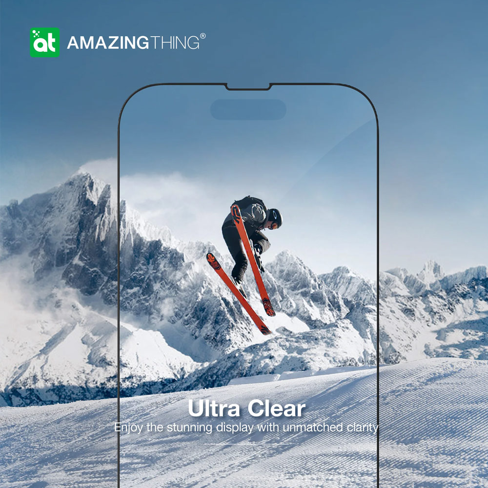 Picture of Apple iPhone 15 Pro 6.1  | Amazingthing Radix Fully Covered Tempered Glass for iPhone 15 Pro 6.1 (HD Ultra Clear)