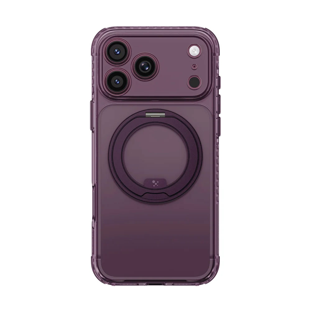Picture of Apple iPhone 18 Pro Case | Amazingthing TITAN PRO MagSpin Magnetic Kickstand Case with X-CUSHION PRO Protection for iPhone 18 Pro 6.3 - Purple