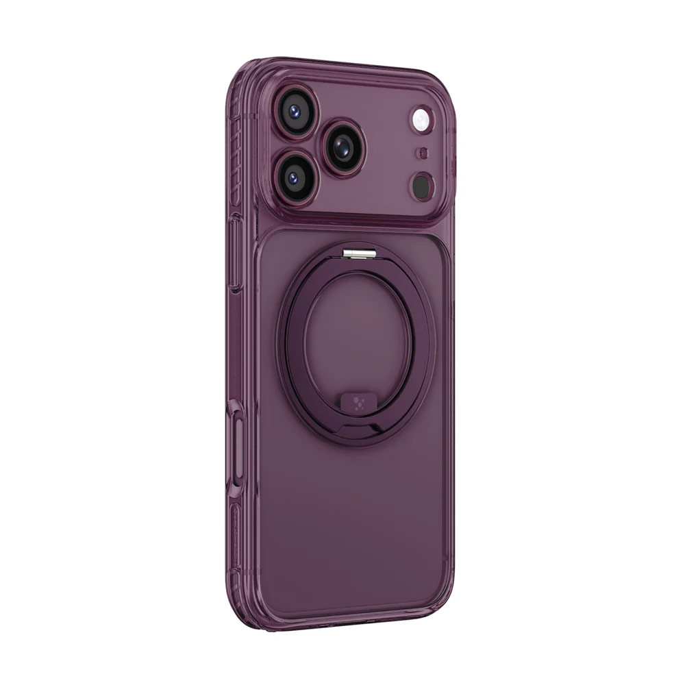 Picture of Apple iPhone 18 Pro Case | Amazingthing TITAN PRO MagSpin Magnetic Kickstand Case with X-CUSHION PRO Protection for iPhone 18 Pro 6.3 - Purple