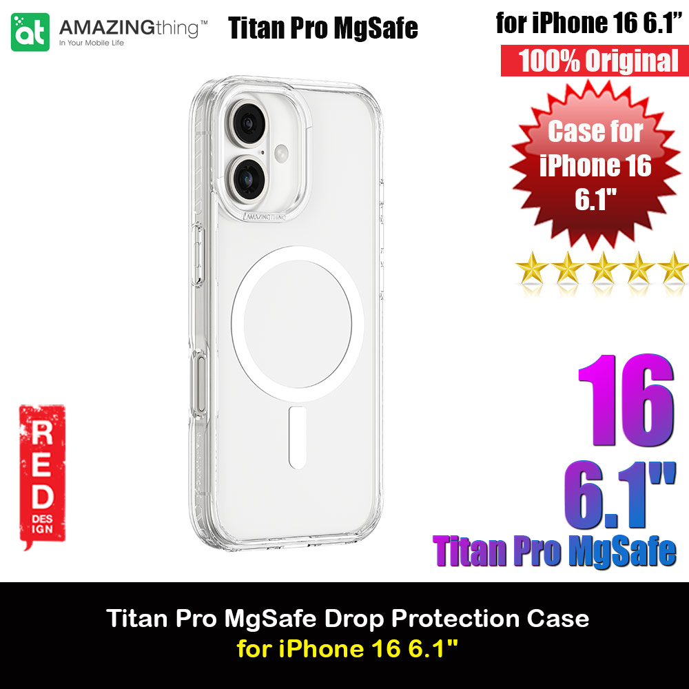 Picture of Amazingthing TITAN PRO Magsafe Compatible Drop Proof Case for iPhone 16 6.1 (Clear) Apple iPhone 16 6.1- Apple iPhone 16 6.1 Cases, Apple iPhone 16 6.1 Covers, iPad Cases and a wide selection of Apple iPhone 16 6.1 Accessories in Malaysia, Sabah, Sarawak and Singapore 