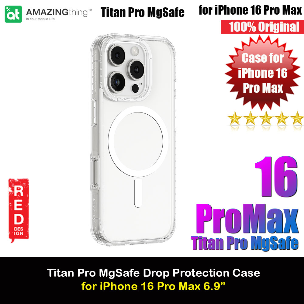 Picture of Amazingthing TITAN PRO Magsafe Compatible Drop Proof Case for iPhone 16 Pro Max 6.9 (Clear) Apple iPhone 16 Pro Max 6.9- Apple iPhone 16 Pro Max 6.9 Cases, Apple iPhone 16 Pro Max 6.9 Covers, iPad Cases and a wide selection of Apple iPhone 16 Pro Max 6.9 Accessories in Malaysia, Sabah, Sarawak and Singapore 