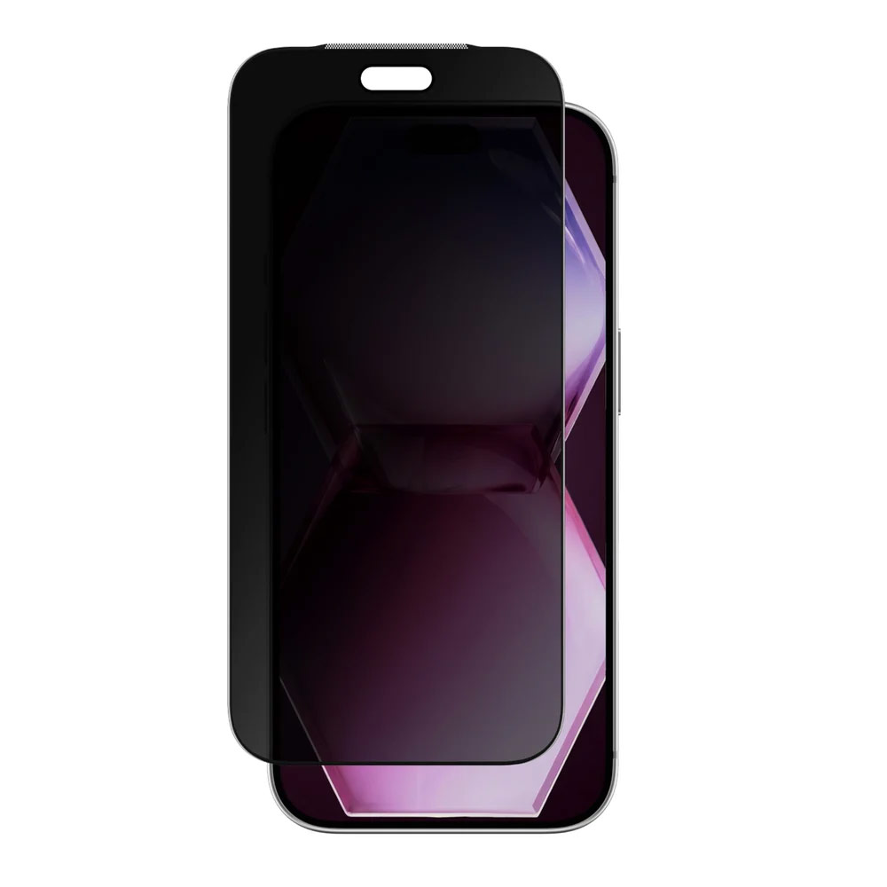 Picture of Apple iPhone 18 Pro Screen Protector | Amazingthing Titan Vision Privacy 3D Frame Full Tempered Glass Screen Protector with Dust Filter for iPhone 18 Pro - Privacy