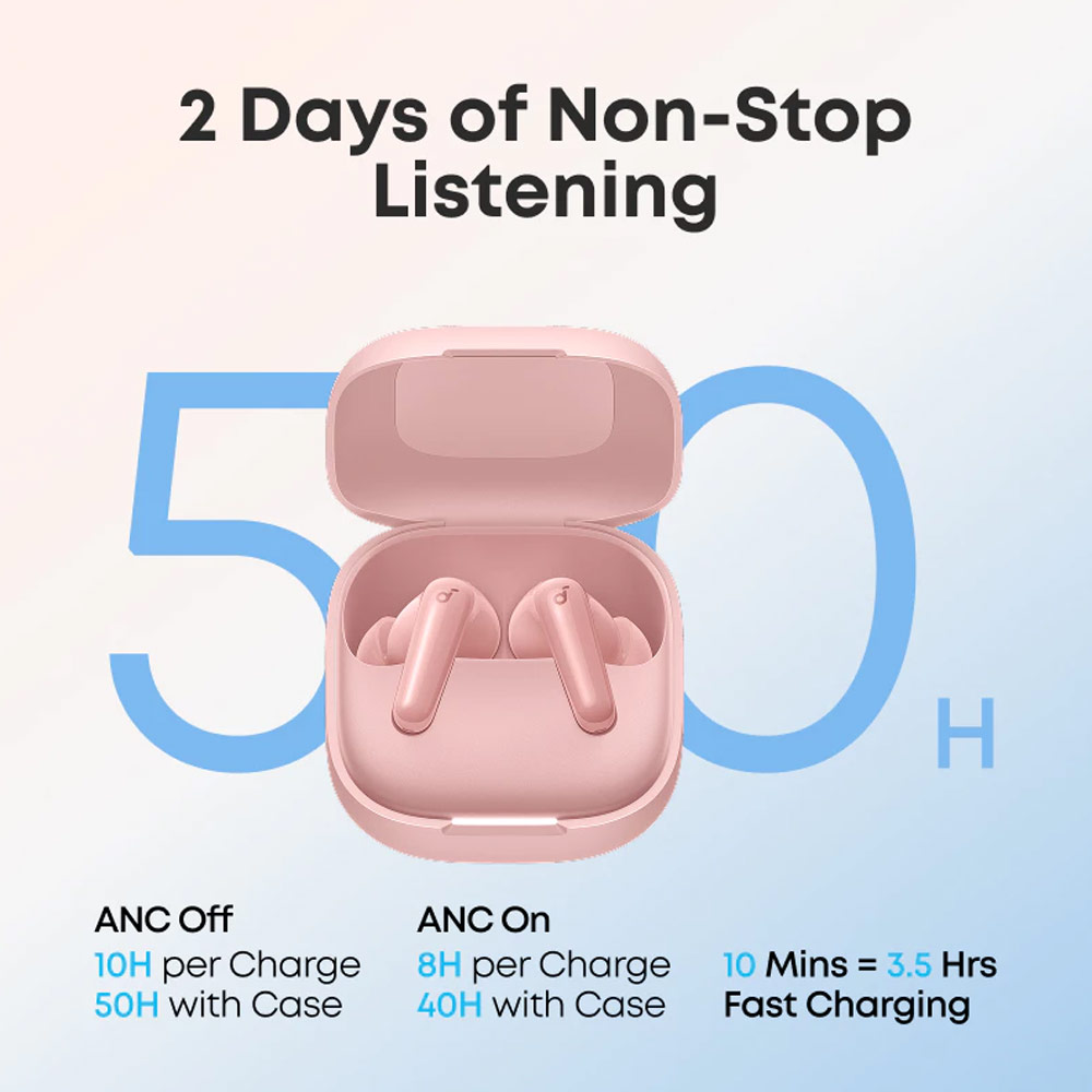 Picture of Soundcore by Anker R60i NC Wireless Earbuds -52dB Adaptive Noise-Cancelling Hi-Res Clarify Sound AI Assistant 50Hours (Black)