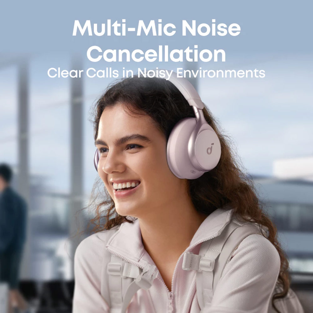 Picture of Soundcore by Anker Space One Headphones Hi-Res Sound Hybrid Active Noise Cancelling Headsets ANC TWS-A3035 (Blue)