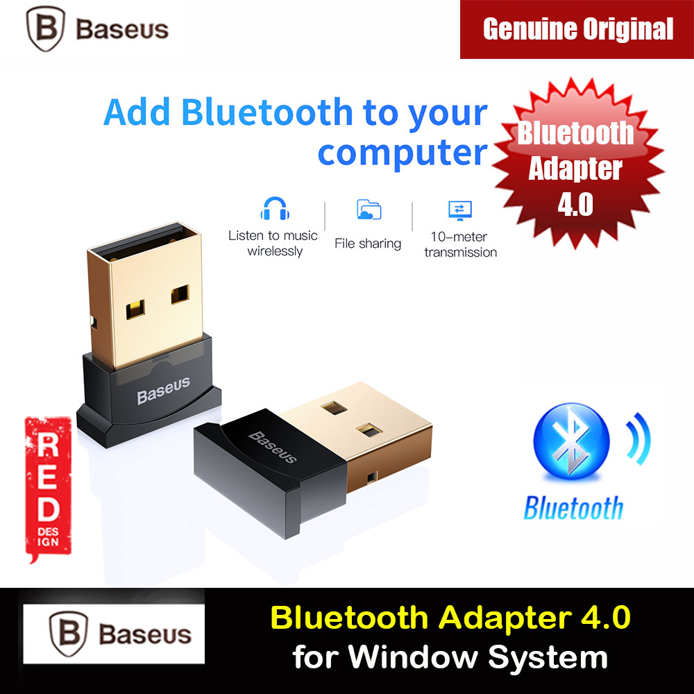 Picture of Baseus USB Bluetooth 4.0 Adapter External Bluetooth Adapter Compatible with Window for connect bluetooth headsets earphone speakers mouse keyboards mobile phones tablets gamepads (Black)