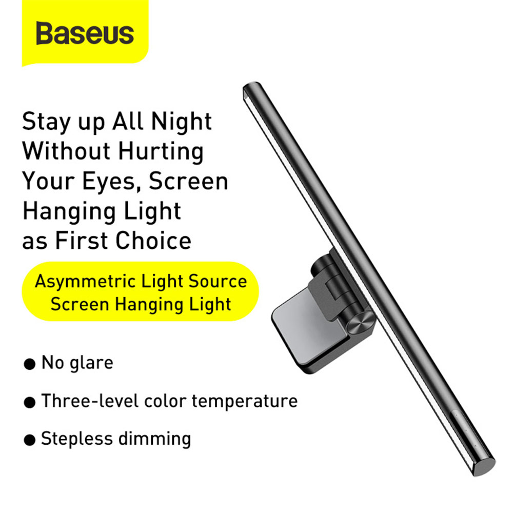 Picture of Baseus iWork Series USB Asymmetric Light Source Screen Hanging LED Light Youth (Black)