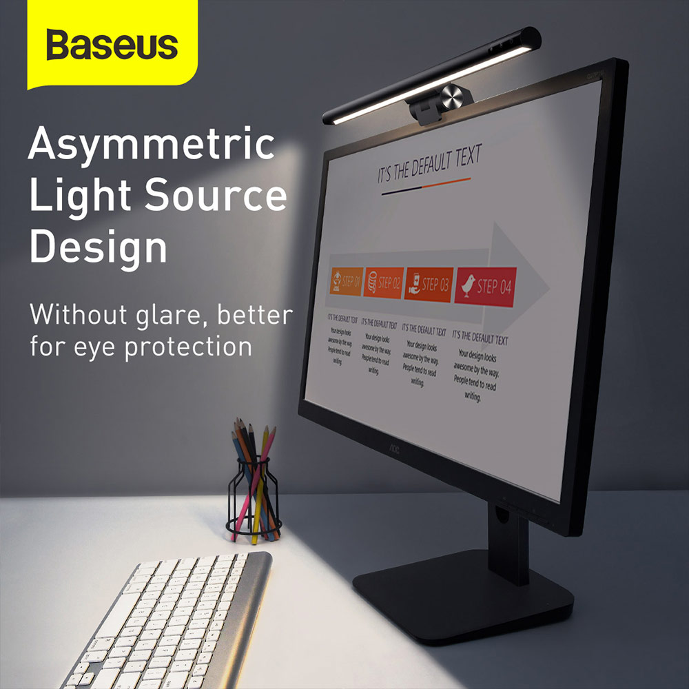 Picture of Baseus iWork Series USB Asymmetric Light Source Screen Hanging LED Light Youth (Black)