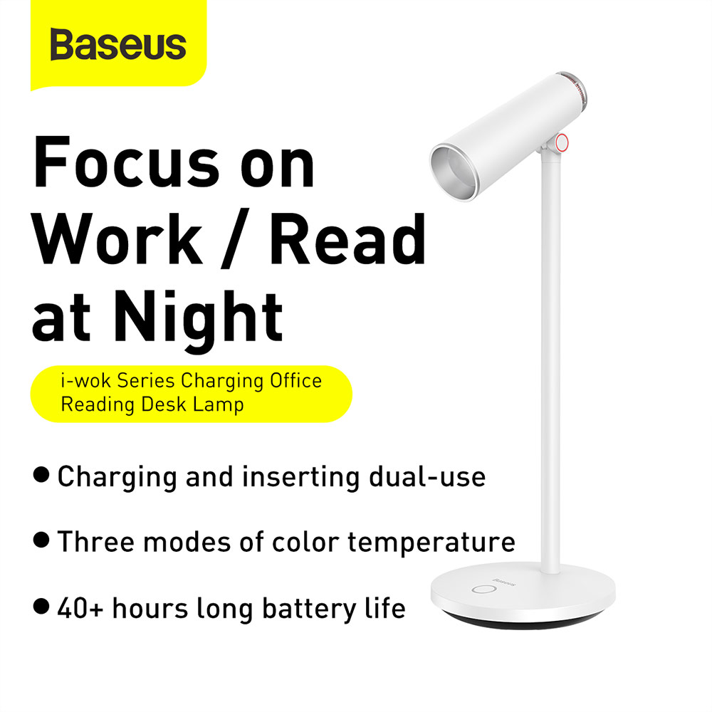 Picture of Baseus iWork Spotlight Desk LED Lamp Adjustable Lamp Brightness Warm Cold LED Lamp Recharable Lamp