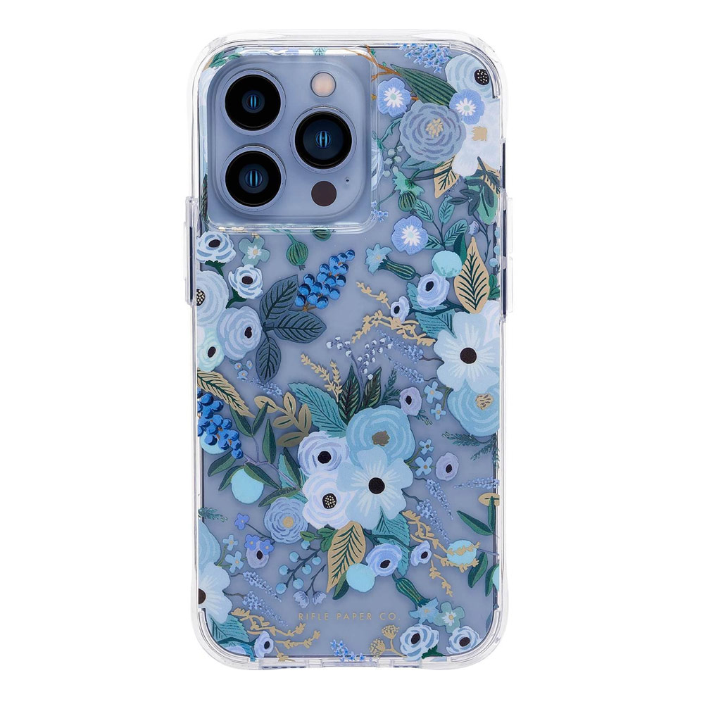 Picture of Apple iPhone 13 6.1  | Case Mate Case-Mate Rifle Paper Co Series Protection Case for iPhone 13 6.1 (Garden Party Blue)