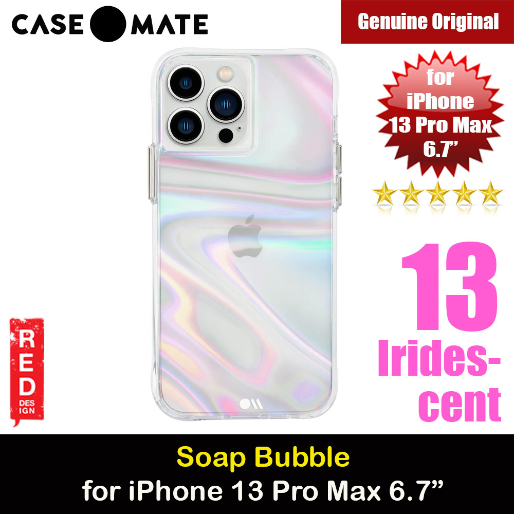 Picture of Case Mate Case-Mate Soap Bubble Protection Case for iPhone 13 Pro Max 6.7 (Iridescent) Apple iPhone 13 Pro Max 6.7- Apple iPhone 13 Pro Max 6.7 Cases, Apple iPhone 13 Pro Max 6.7 Covers, iPad Cases and a wide selection of Apple iPhone 13 Pro Max 6.7 Accessories in Malaysia, Sabah, Sarawak and Singapore 