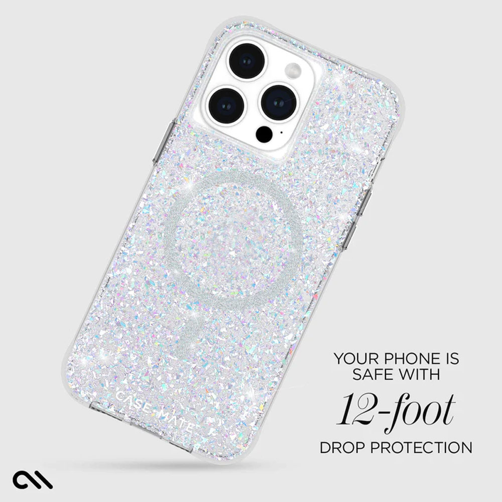 Picture of Apple iPhone 15 Pro Max 6.7  | Case Mate Case-Mate Stylish Design Drop Protection Case with Magnetic Charging for iPhone 15 Pro Max 6.7 (Twinkle Disco Iridescent)