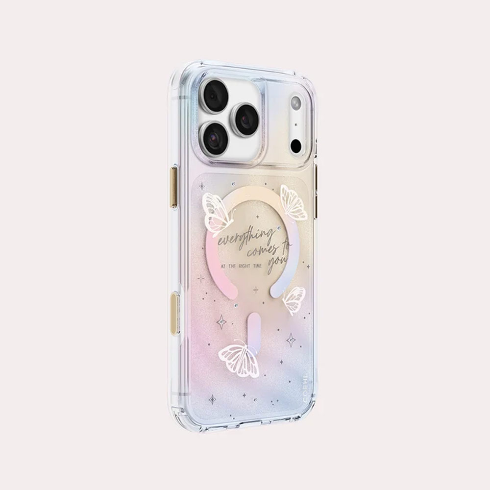 Picture of Apple iPhone 18 Pro Case | Coehl ELLIE MagClick Magnetic Charging Case with Camera Control Button for iPhone 18 Pro - Prism Bloom