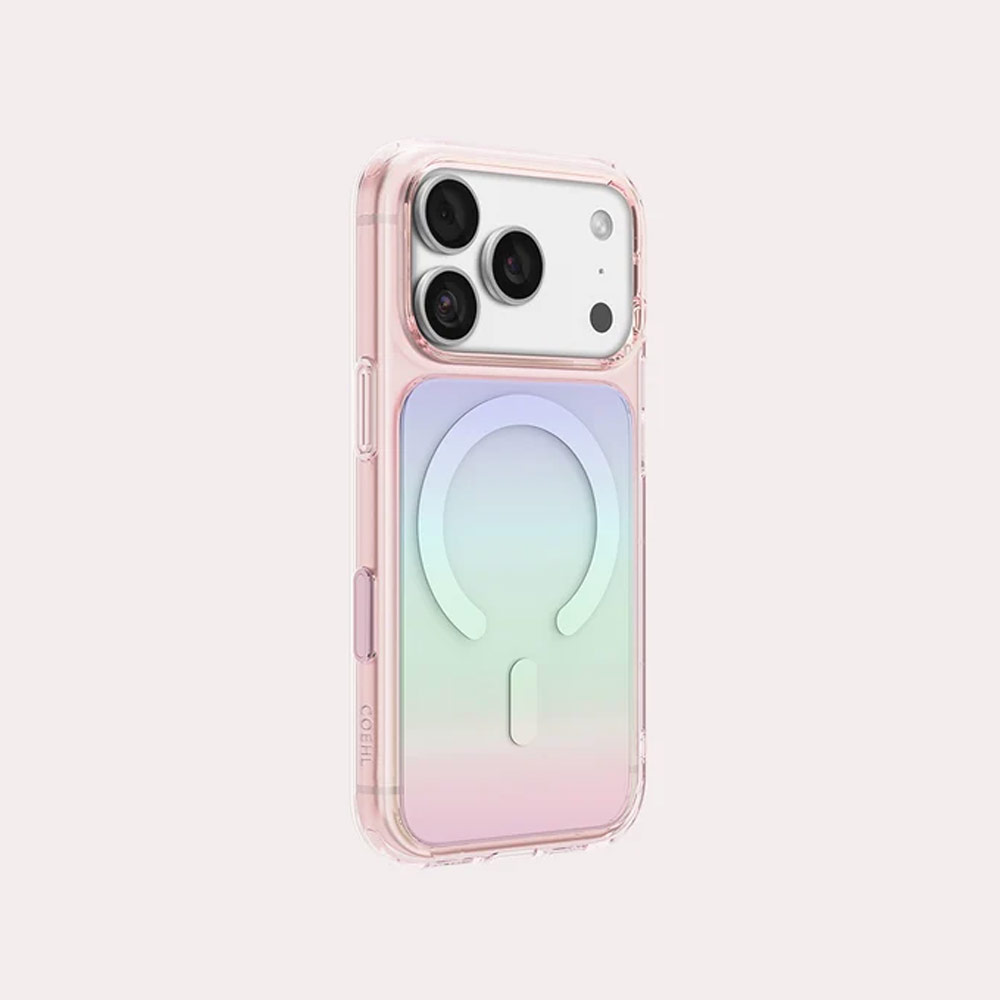 Picture of Apple iPhone 18 Pro Case | Coehl ESTELLE MagClick Magnetic Charging Case with Camera Control Button for iPhone 18 Pro - Pink Prism