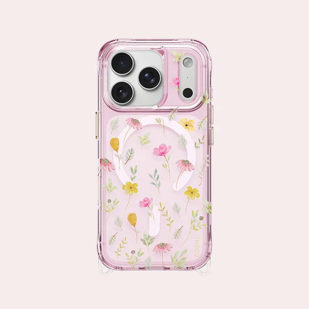 Picture of Apple iPhone 18 Pro Case | Coehl EVIE MagClick Magnetic Charging Case with Camera Control Button for iPhone 18 Pro - Pink Blossom