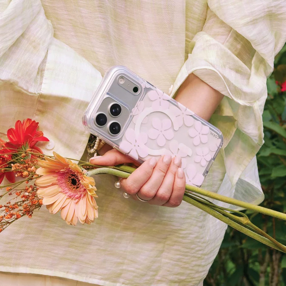 Picture of Apple iPhone 18 Pro Case | Coehl MILA MagClick Magnetic Charging Case with Camera Control Button for iPhone 18 Pro - Blush Bloom