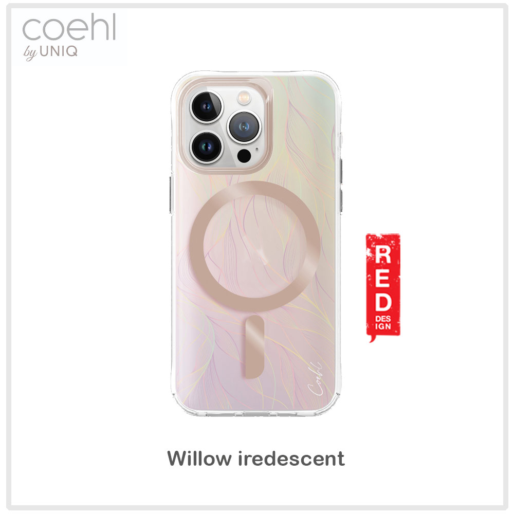 Picture of Apple iPhone 15 Pro 6.1  | Coehl by Uniq Design for Modern Women Girl Lady Magnetic Charging Compatible for iPhone 15 Pro 6.1 (Willow iridescent)